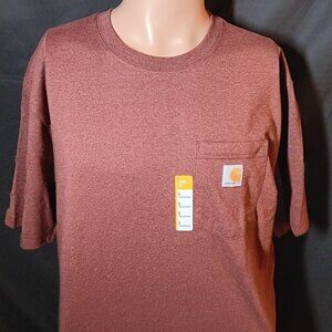 CARHARTT MENS SHORT SLEEVE T-SHIRT - LARGE - BROWN